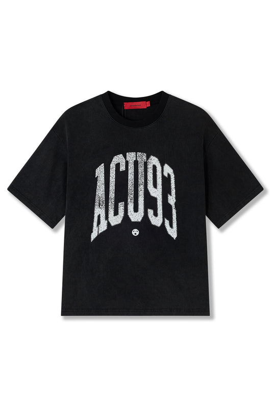 COLLEGE '93 T-SHIRT WASHED BLACK