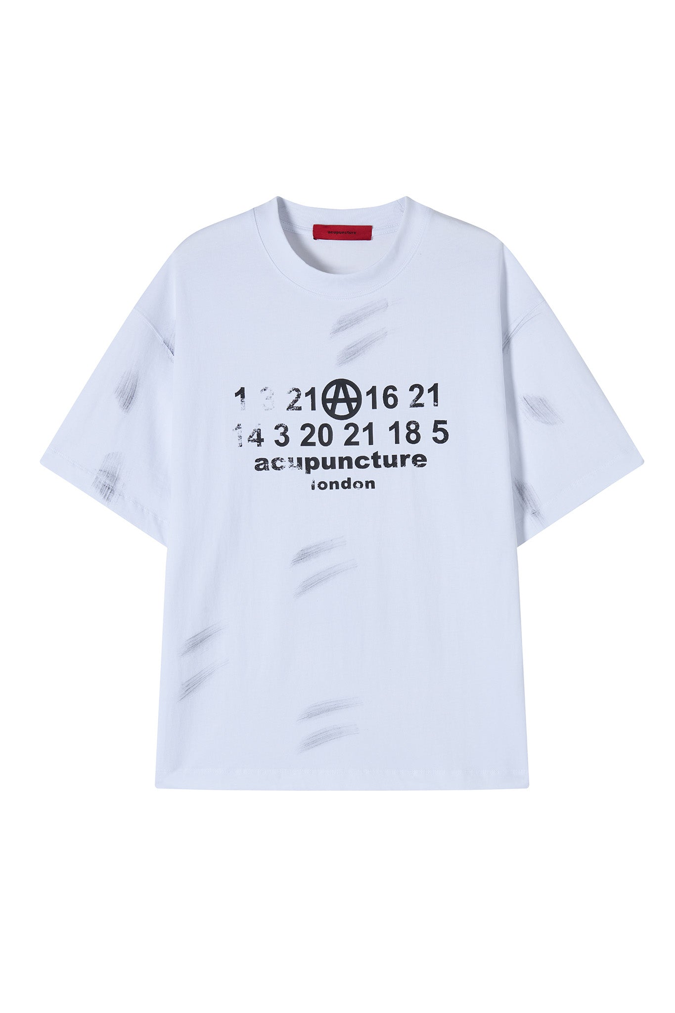 ACU CALENDAR T - SHIRT WHITE GREY Acupuncture