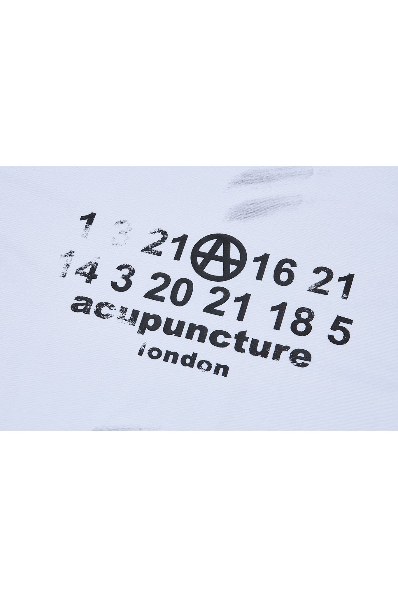 ACU CALENDAR T - SHIRT WHITE GREY Acupuncture