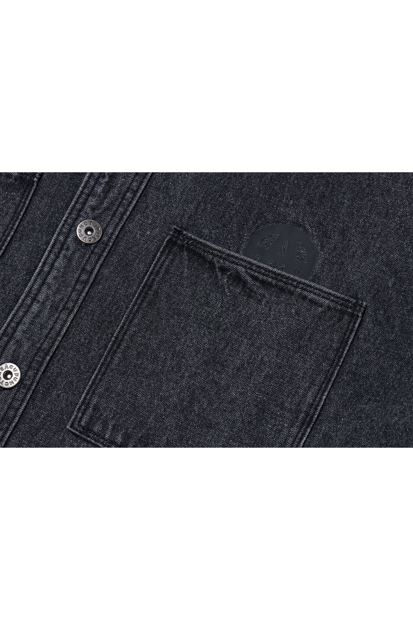 BUTTONDOWN DENIM JACKET BLACK Acupuncture