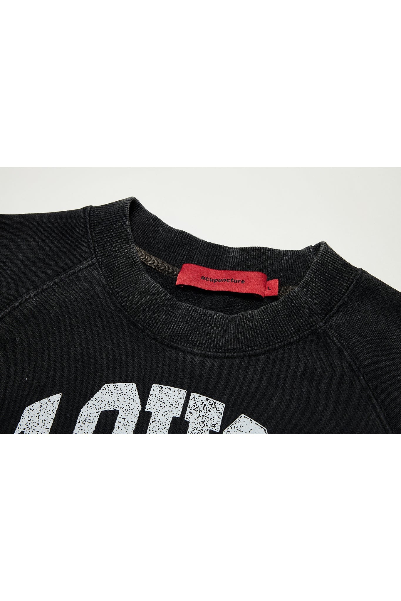 COLLEGE '93 CREWNECK WASHED BLACK Acupuncture