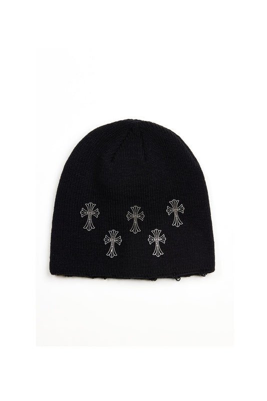 CROSS OVER BEANIE BLACK Acupuncture