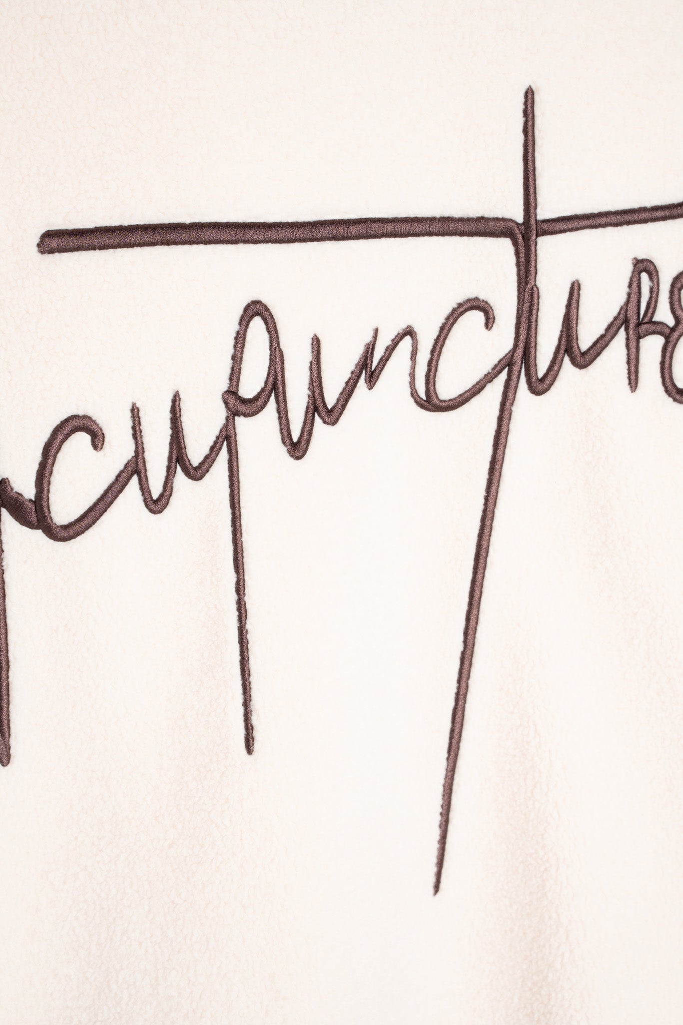 EMBLEM FLEECE JACKET CREAM Acupuncture