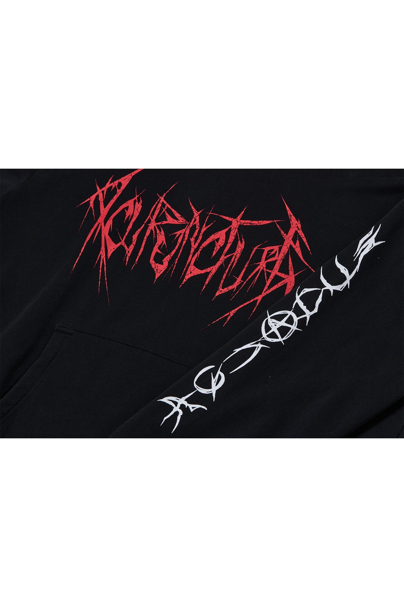 KNIFE MARK HOODIE BLACK Acupuncture