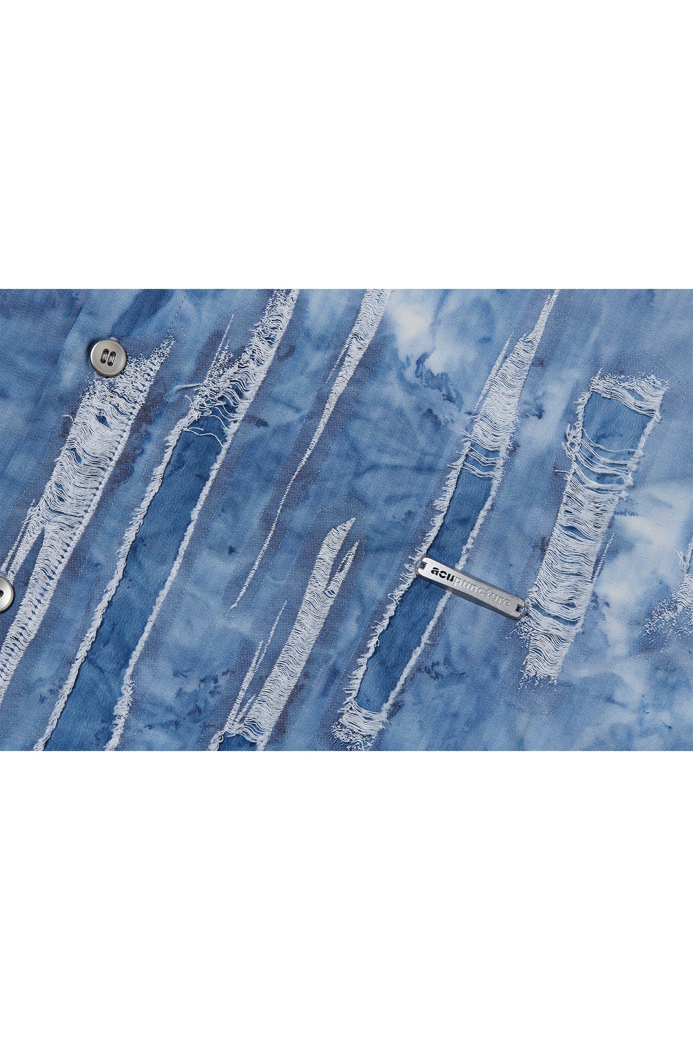 PATCH WORK DENIM SHIRT BLUE Acupuncture