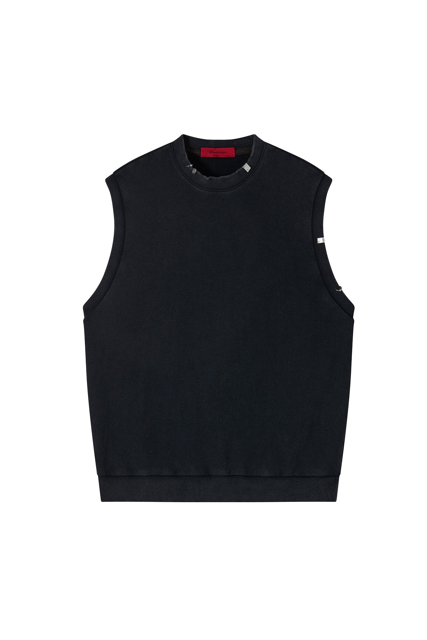 PIERCING SLEEVELESS T - SHIRT BLACK Acupuncture