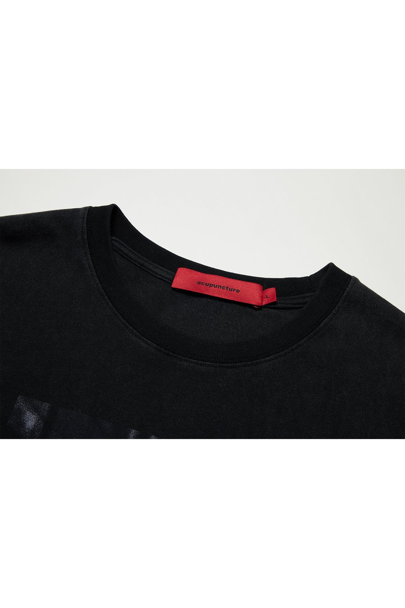 RABBIT T - SHIRT WASHED BLACK Acupuncture