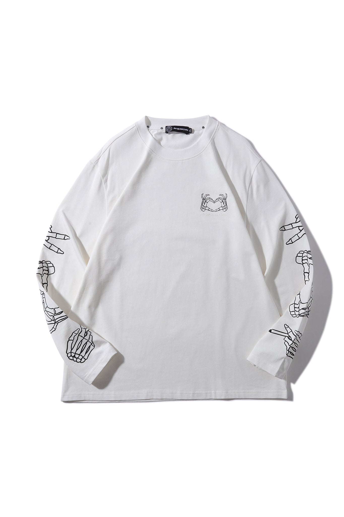 SKULL HEART TSHIRT WHITE Acupuncture
