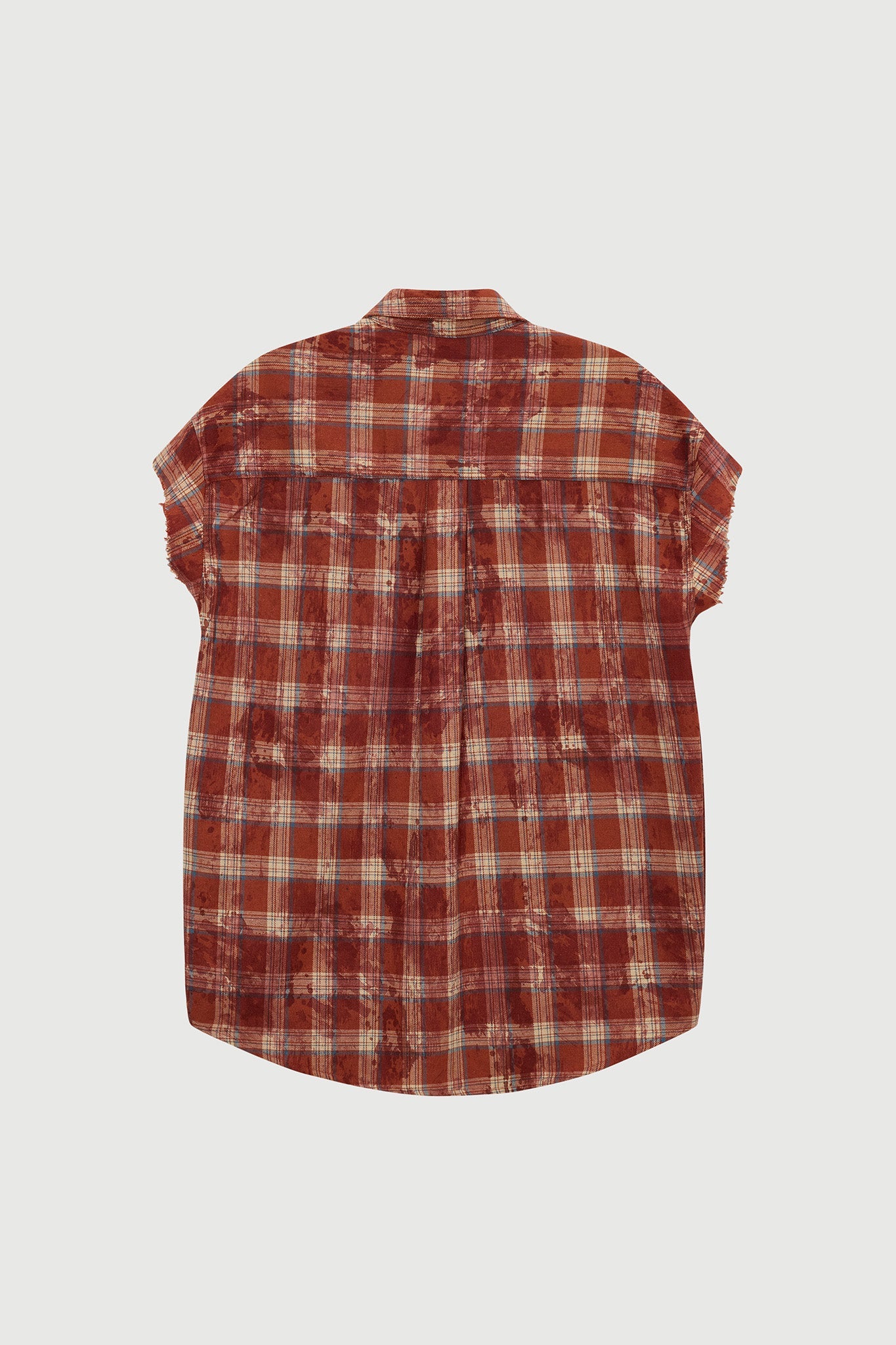 TEXAS SLEEVELESS SHIRT CHECK RED Acupuncture