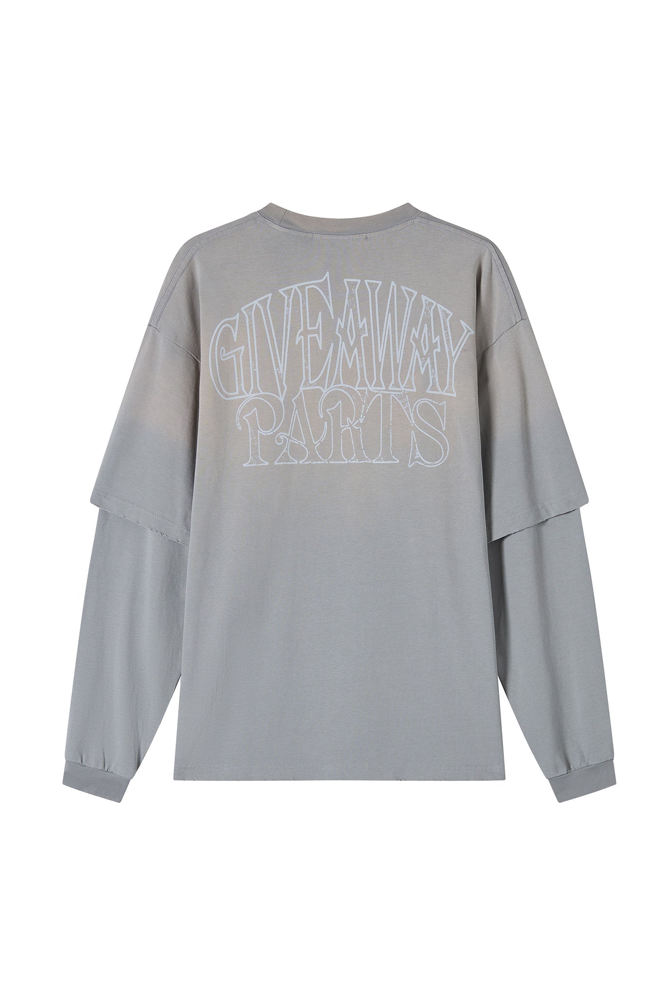 TIE DYE LS T - SHIRT LIGHT GREY Acupuncture