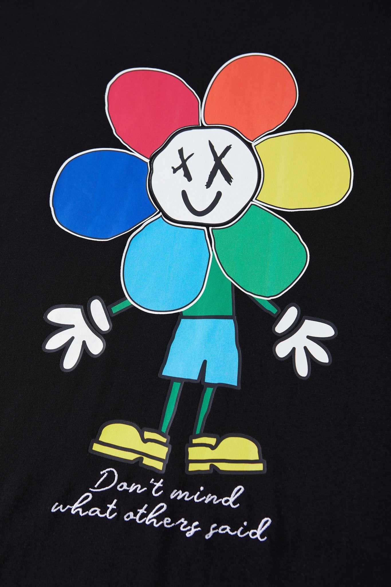 EMOJI FLOWER TSHIRT BLACK Acupuncture