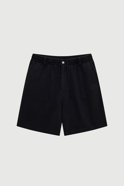 93 SWEAT SHORT WASHED BLACK Acupuncture