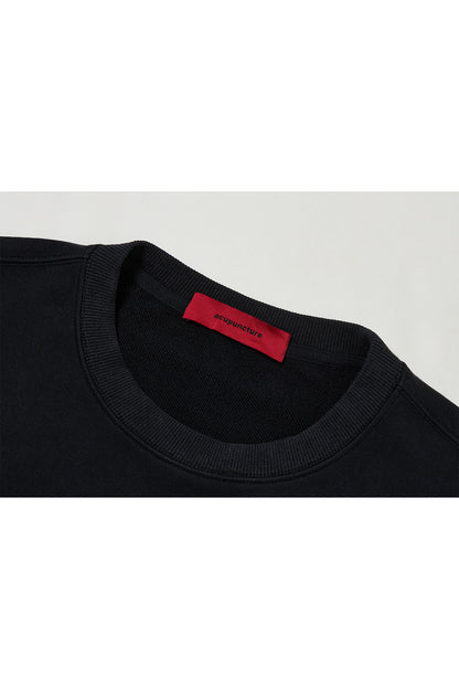 COTTON LOGO CREWNECK BLACK
