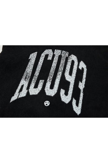 COLLEGE '93 T-SHIRT WASHED BLACK