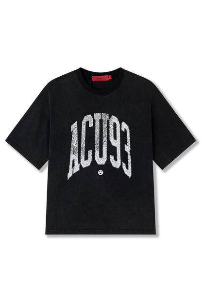 COLLEGE '93 T-SHIRT WASHED BLACK