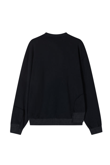 COTTON LOGO CREWNECK BLACK