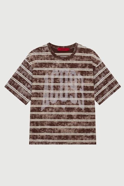 ACID STRIPES T - SHIRT RANCH BROWN Acupuncture