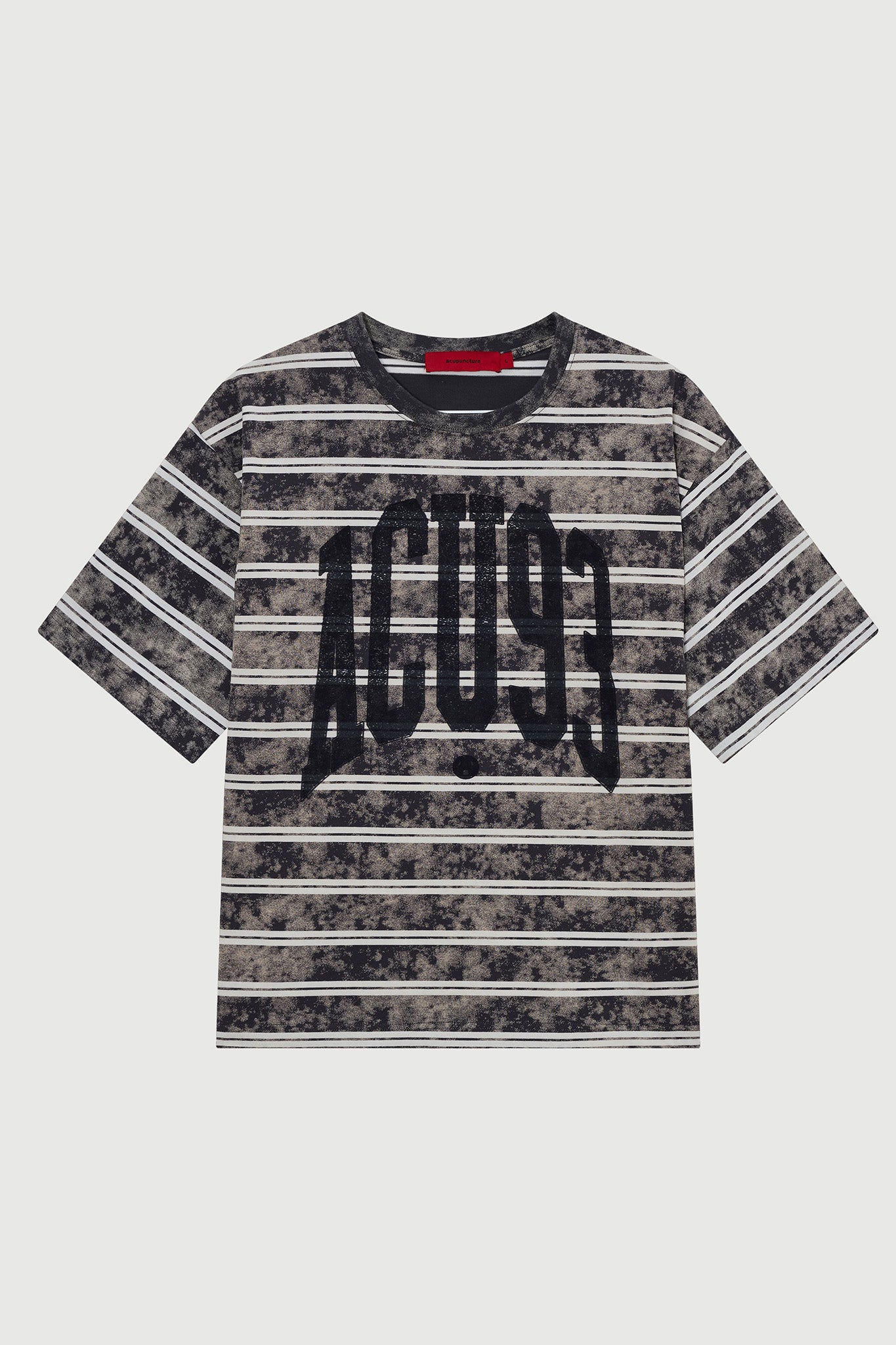 ACID STRIPES T - SHIRT STEEL GREY Acupuncture
