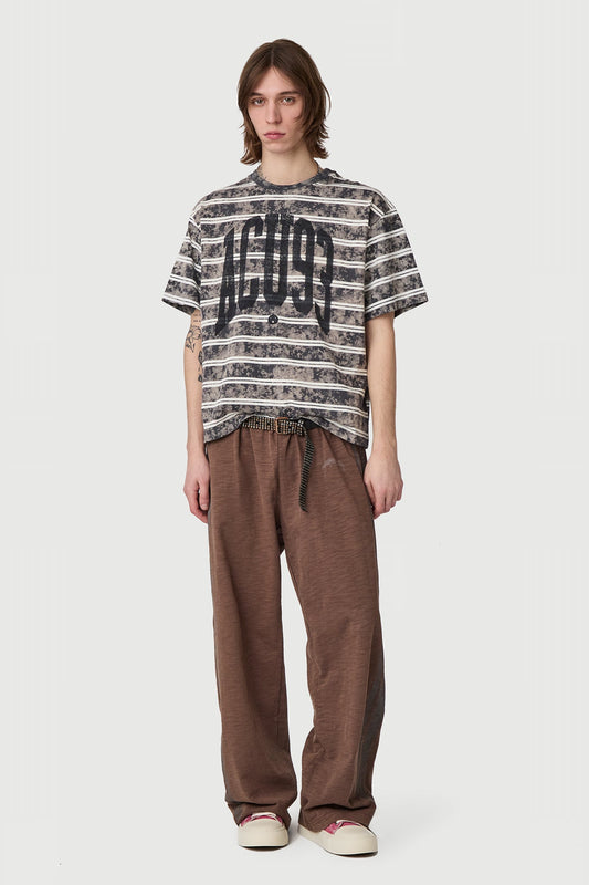 ACID STRIPES T - SHIRT STEEL GREY Acupuncture