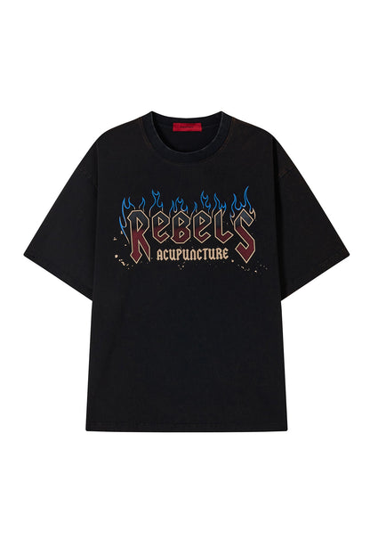 ACU REBELS T - SHIRT BLACK Acupuncture