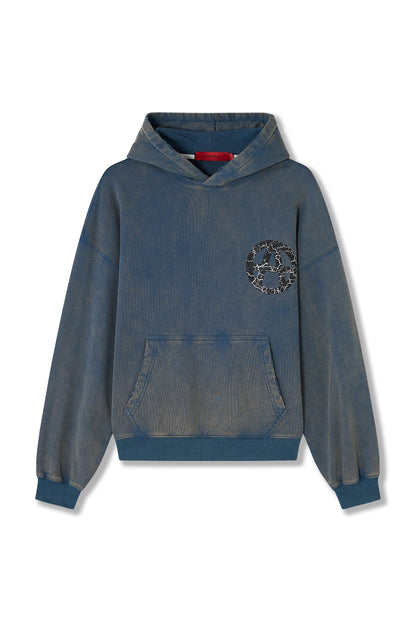 ANARCHY HOODIE NAVY BLUE Acupuncture