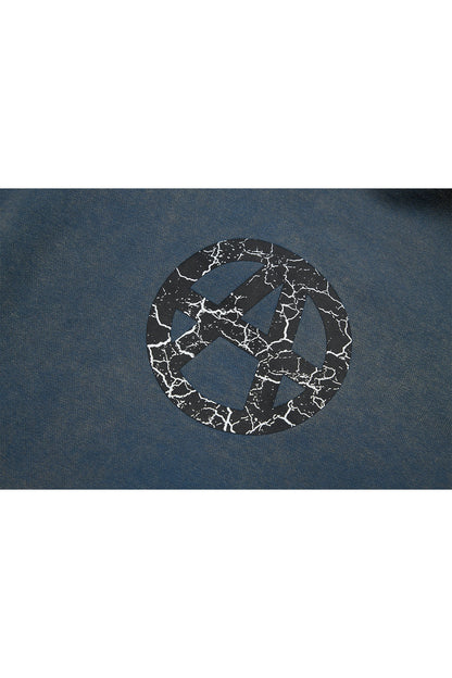 ANARCHY HOODIE NAVY BLUE Acupuncture