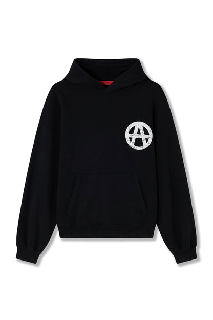 ANARCHY HOODIE WASHED BLACK Acupuncture