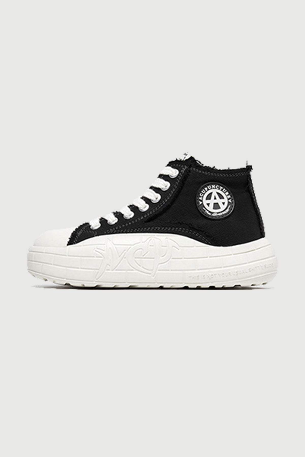 NYU Vulc Mid Black — side view