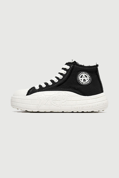 NYU Vulc Mid Black — side view