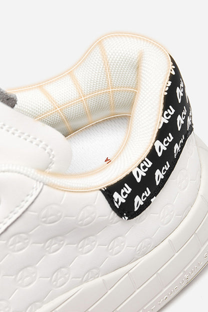 NYU Vulc Glyph White — construction detail close-up