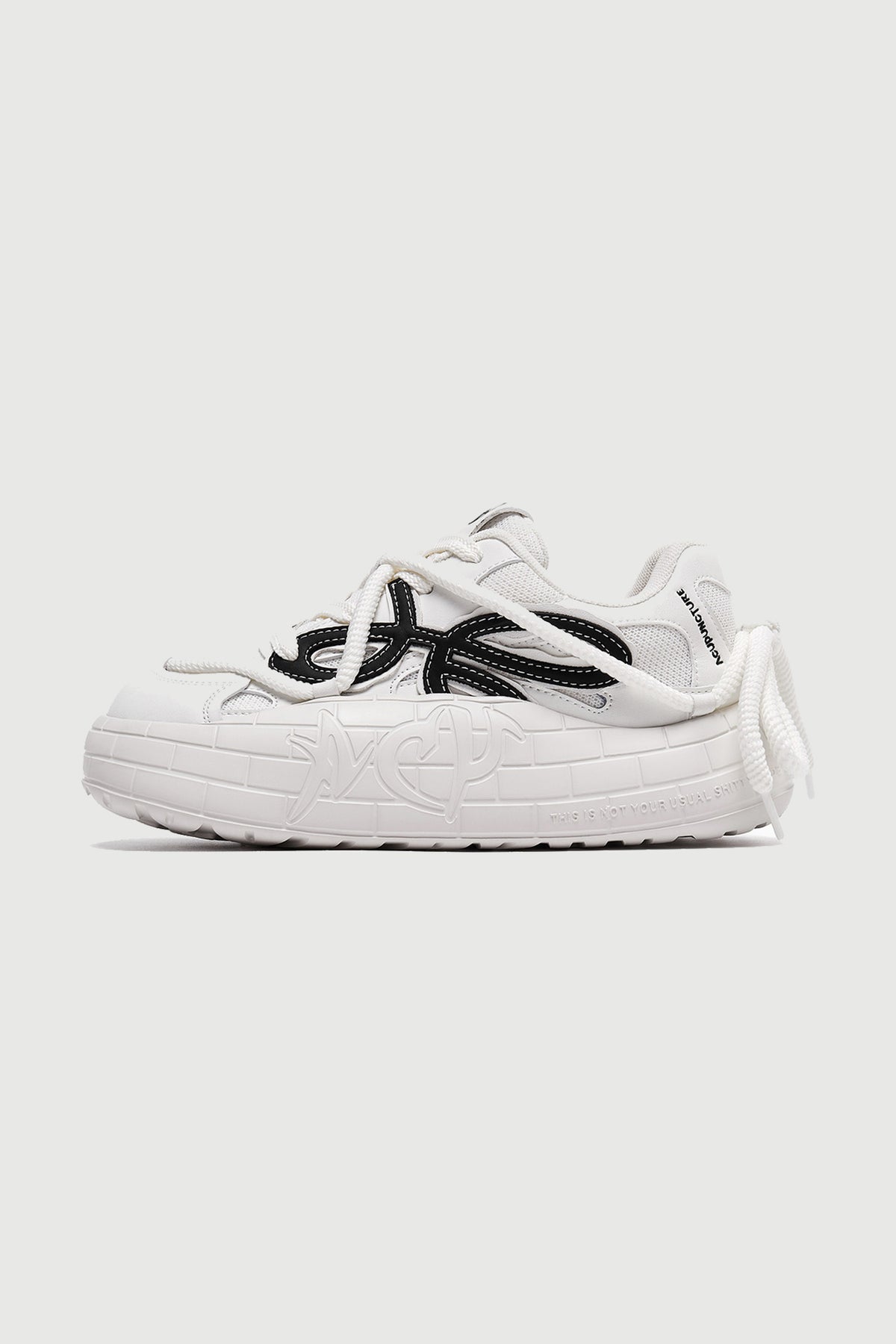 NYU Vulc Entwine White — side view