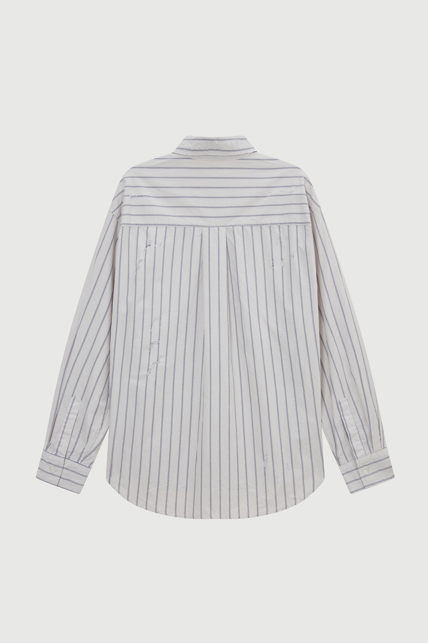 BROKEN STRIPES SHIRT EGG WHITE BLUE Acupuncture