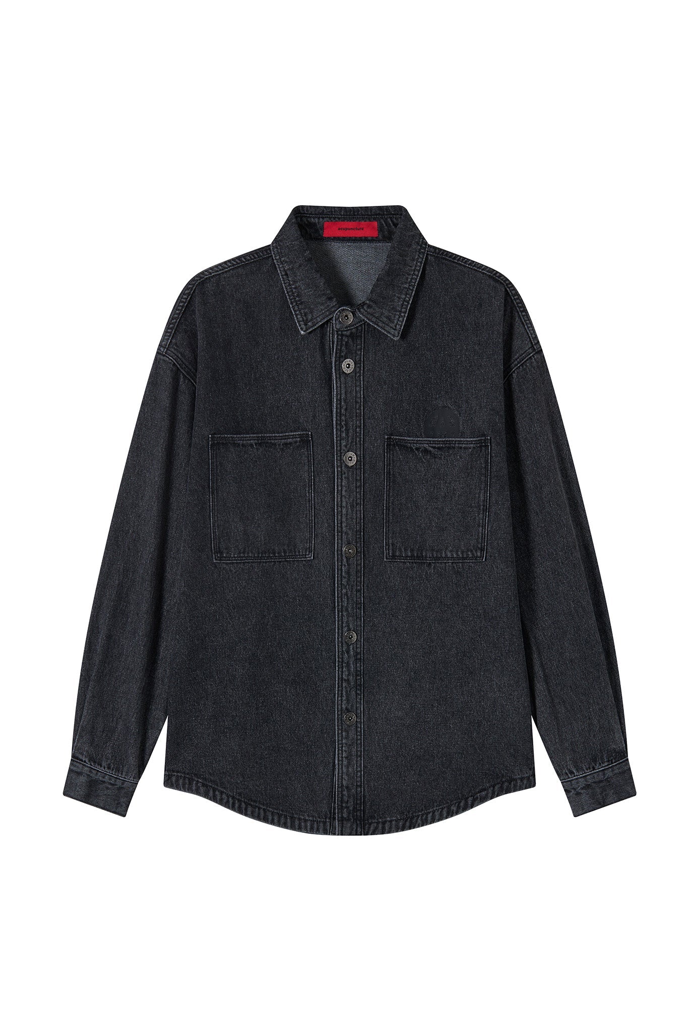BUTTONDOWN DENIM JACKET BLACK Acupuncture