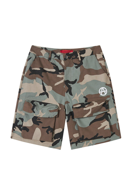 CAMOUFLA CARGO SHORTS MIXED GREEN Acupuncture