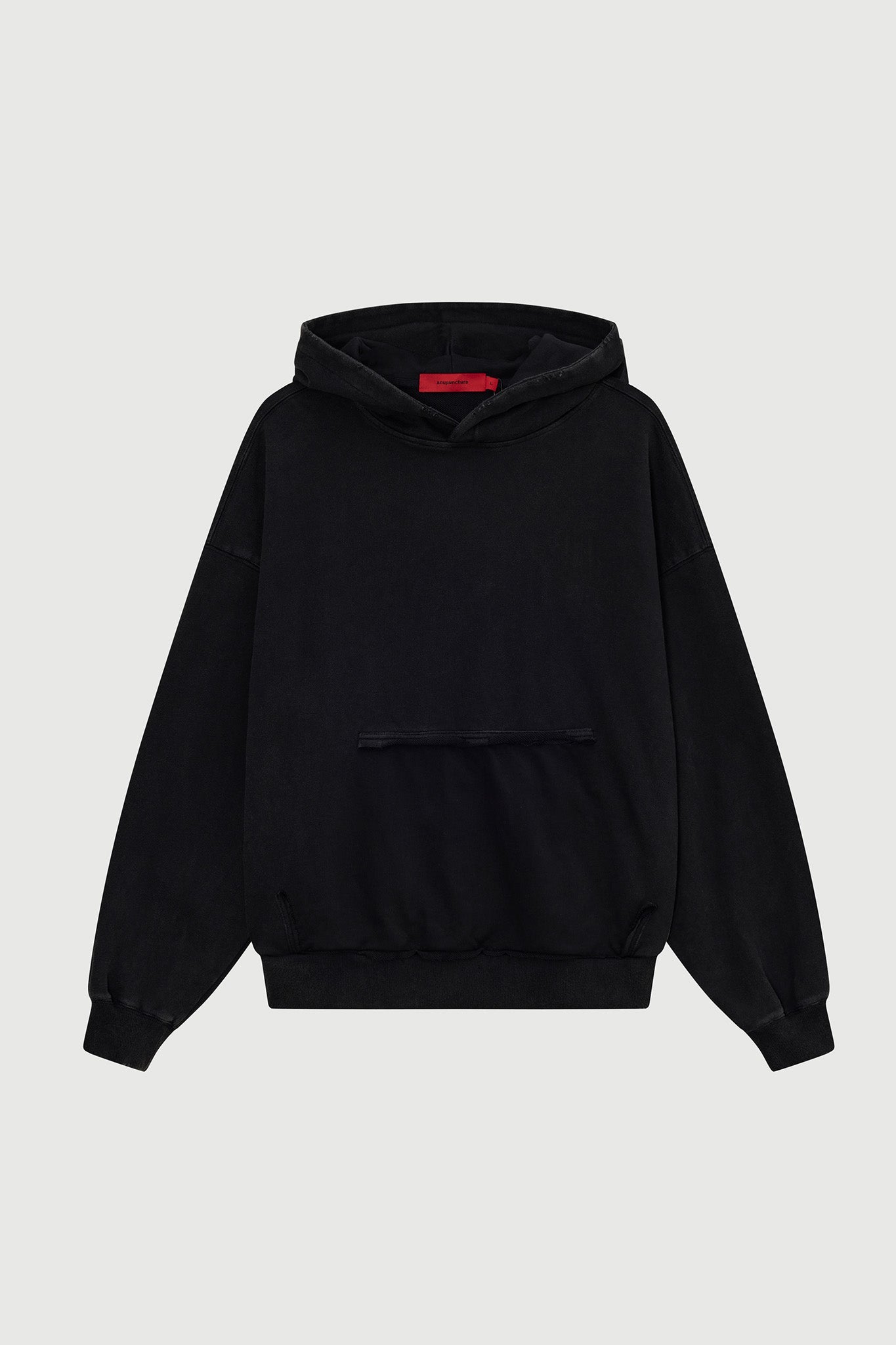 CAPTAIN HOODIE WASHED BLACK Acupuncture