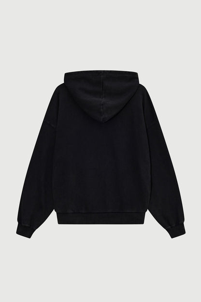 CAPTAIN HOODIE WASHED BLACK Acupuncture