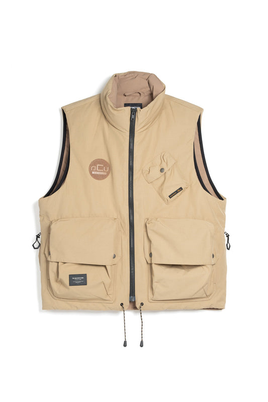 CARGO WINTER VEST KHAKI Acupuncture