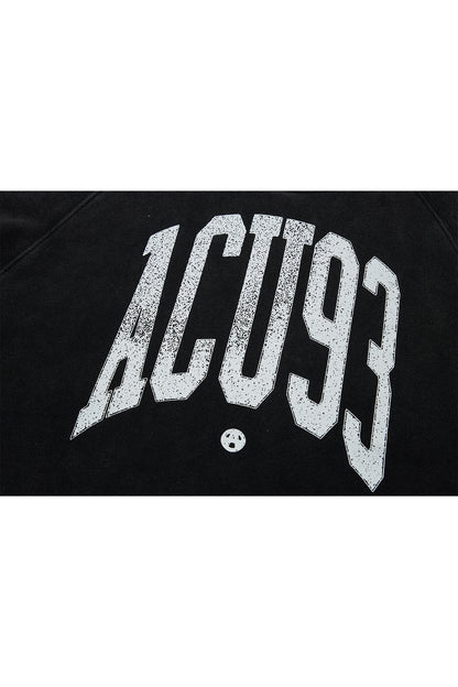 COLLEGE '93 CREWNECK WASHED BLACK Acupuncture