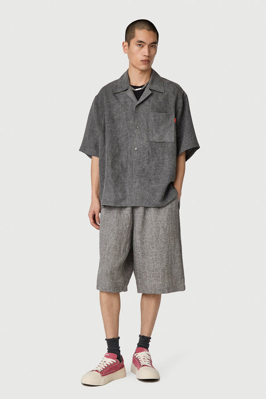 CRACKED SHIRT S/S MARBLE GREY Acupuncture