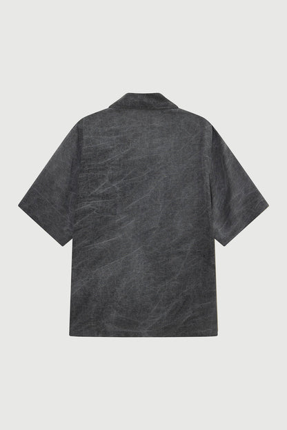 CRACKED SHIRT S/S MARBLE GREY Acupuncture