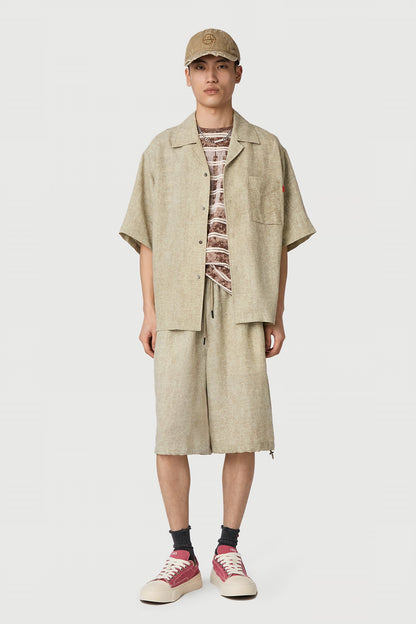 CRACKED SHIRT S/S MARBLE SAND Acupuncture