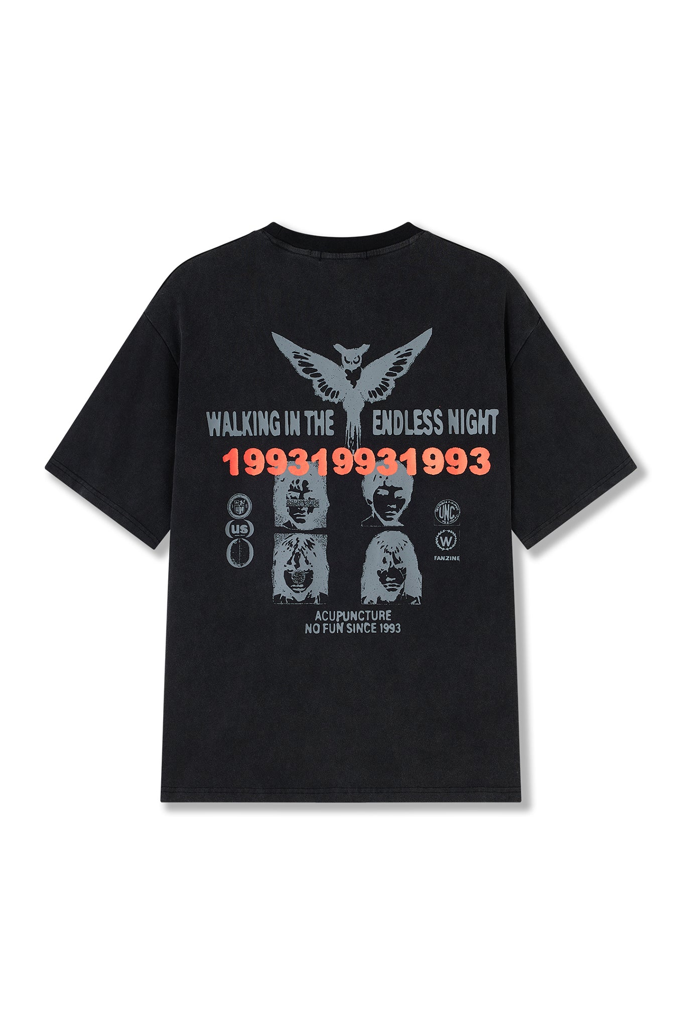 ENDLESS T - SHIRT WASHED BLACK Acupuncture