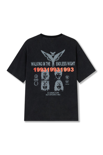 ENDLESS T - SHIRT WASHED BLACK Acupuncture