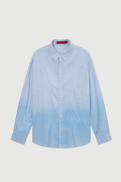 FADED STRIPES SHIRT LIGHT BLUE Acupuncture
