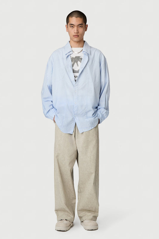 FADED STRIPES SHIRT LIGHT BLUE Acupuncture