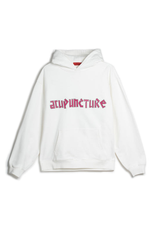 FLYING EMBLEM HOODIE WHITE Acupuncture