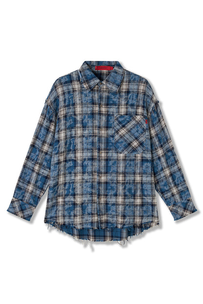 HYPER ACID SHIRT BLUE GRID Acupuncture
