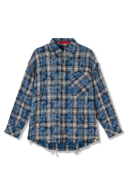 HYPER ACID SHIRT BLUE GRID Acupuncture