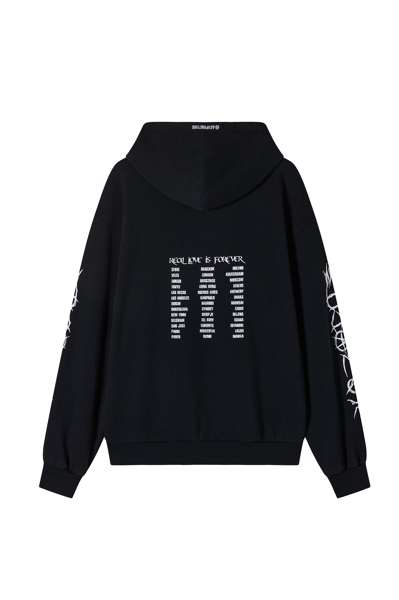 KNIFE MARK HOODIE BLACK Acupuncture