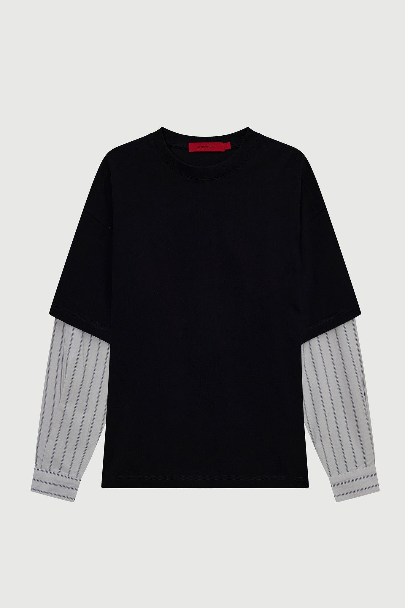 LAYERED LONGSLEEVE TYPE 2 WASHED BLACK Acupuncture